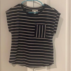 Navy/Cream striped top